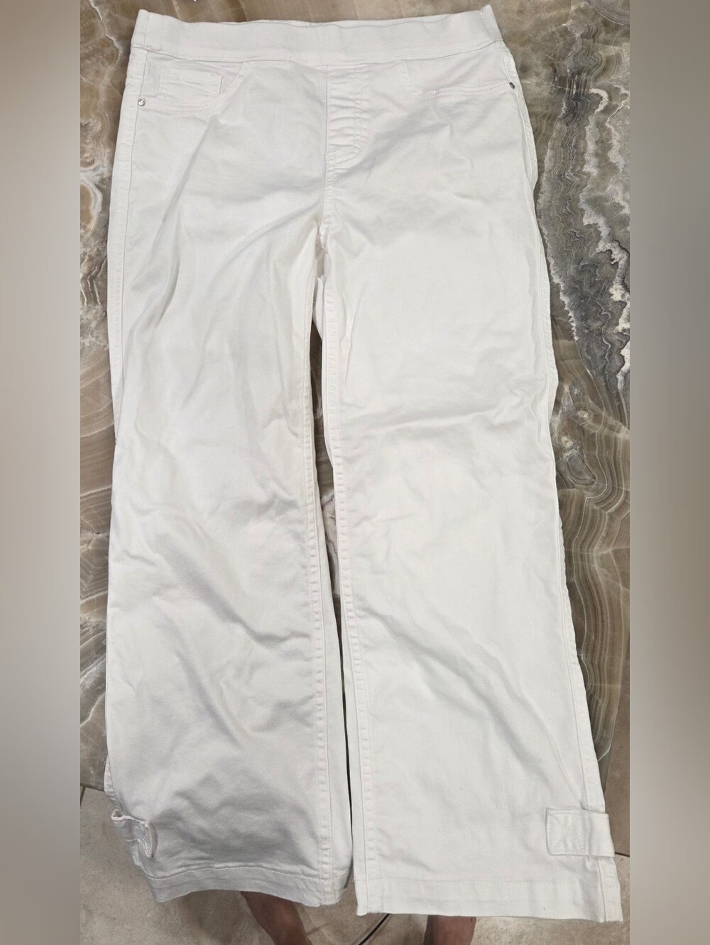 CHARLIE B White Wide-Leg Jeans